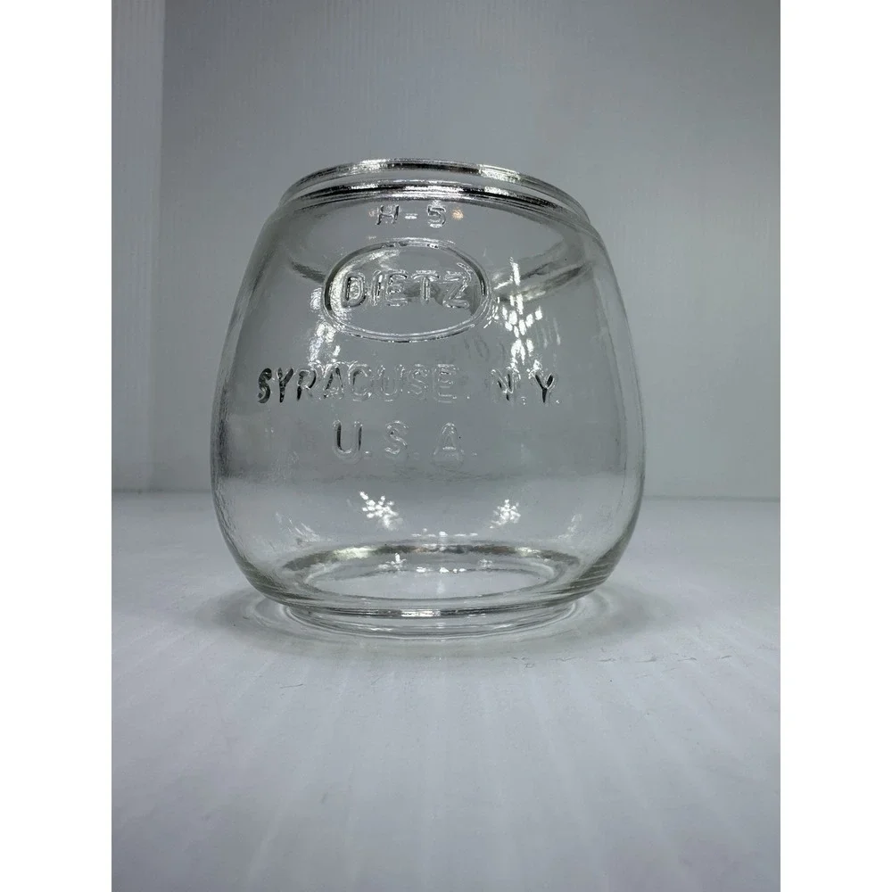 VINTAGE H-5 DIETZ COMET CLEAR GLASS LANTERN GLOBE SYRACUSE N.Y. USA‎